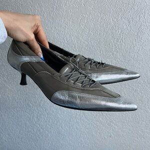 vagabond leather pointed toe kitten heels sporty vintage